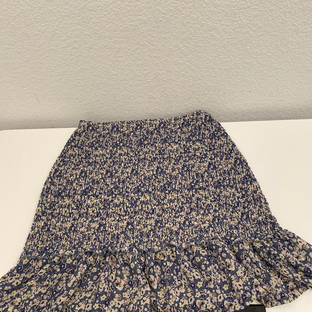 Justify Navy Floral Mini Skirt